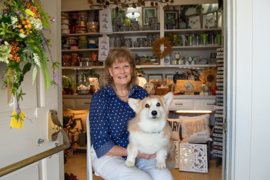 Emmy Lou and her Welsh Corgi, Ginger