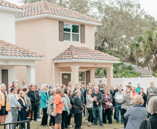 The Family Promise ribbon cutting ceremony.