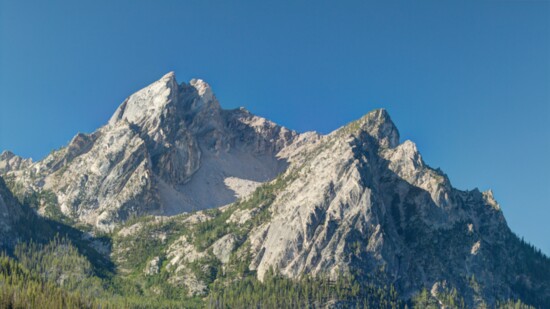 The majestic Sawtooth mountains reflected in Redfish Lake