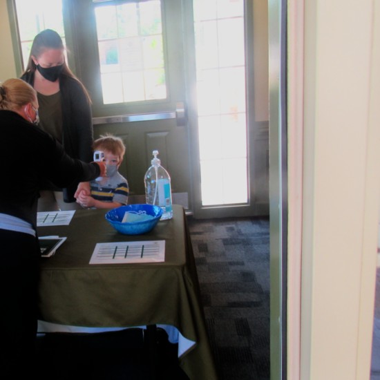 Melanie & Max start the day with temperature checks.