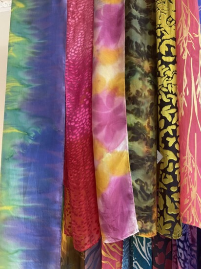 Malgorzata's hand dyed silk scarves