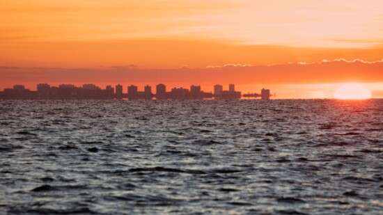 Sanibel Island Sunrise view of Fort Myers