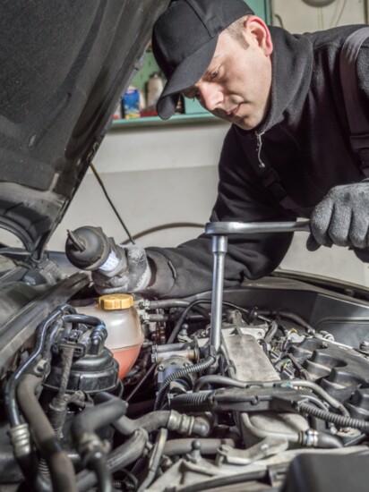 Checking engine and all fluids