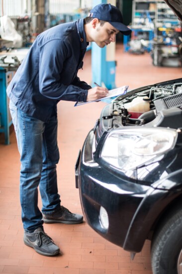 Checking engine and all fluids