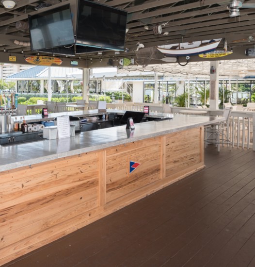 The renovated Tiki Bar at the Venice Yacht Club